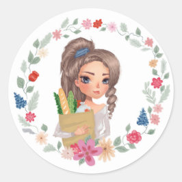 Adesivo Garota com compras