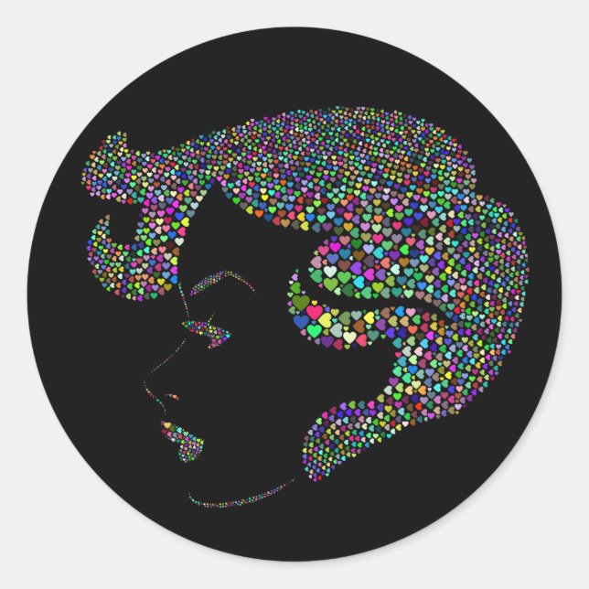 Adesivo Garota com coração (Frente)