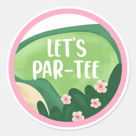 Adesivo Garota Cupcake de Golfe Par Tee Buraco de Aniversá