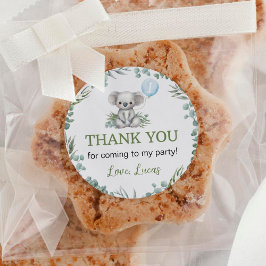 Adesivo Garota Cute Koala Greenery Aniversário