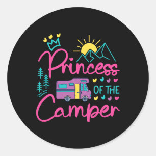 Adesivo Garota da Família de Acampamento Campervan Motorho