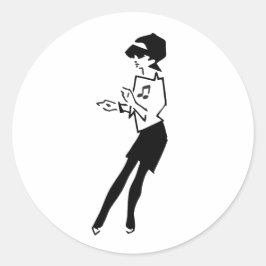 Adesivo Garota da Música Ska