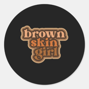 Adesivo Garota da Pele Castanha Mulher Negra Melanin Brown