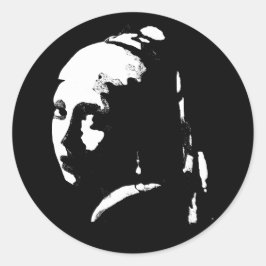 Adesivo Garota de abstrato com brinco de pérolas