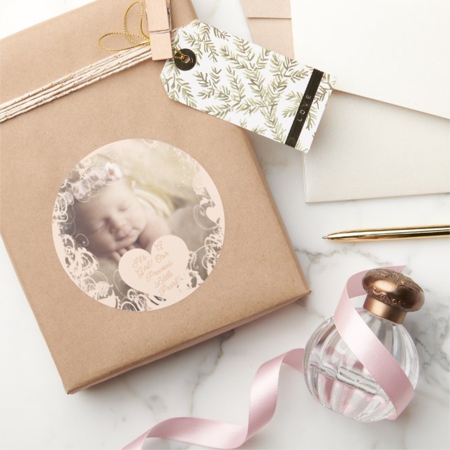 Adesivo Garota de Bebê com sua foto de bebê (Presentear)