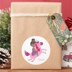 Adesivo Garota de Brunette Caçada no Unicórnio