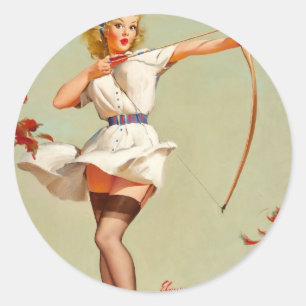 Adesivo Garota de Capa de Arquearia