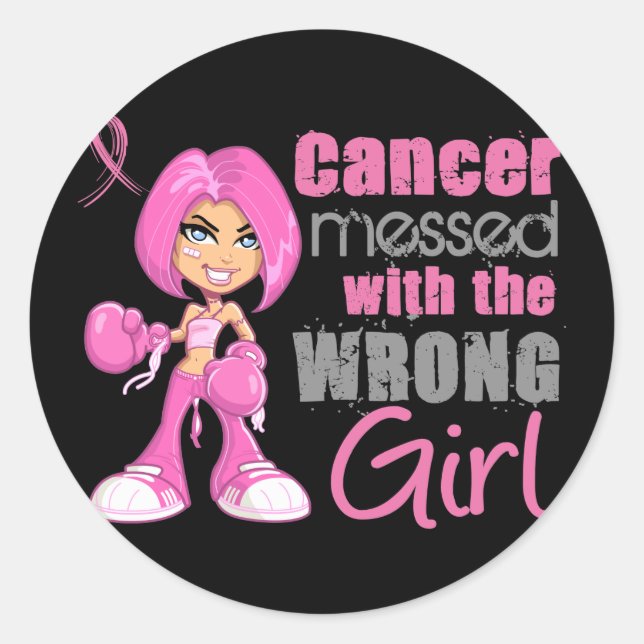 Adesivo Garota de Combate do Cancer 1 (Frente)