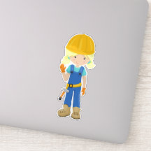 Garota de Construção, Cabelo Louro, Garota Bonita,