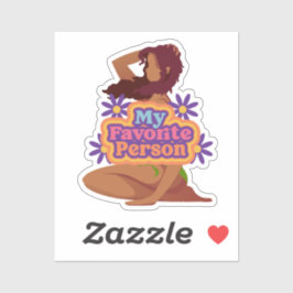 Adesivo Garota de desenho meu favorito