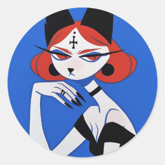 Adesivo Garota de Gato