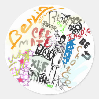 Adesivo Garota de Grafite de Berlim