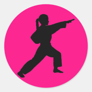 Adesivo Garota de Greve da Frente de Artes Marciais