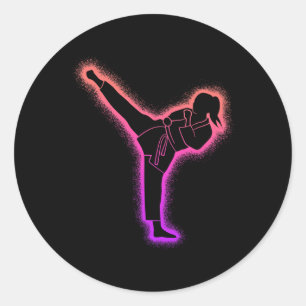 Adesivo Garota de Karatê Artes Marciais Mulheres Meninas T