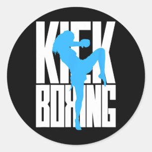 Adesivo Garota de Kickboxing em Treinamento