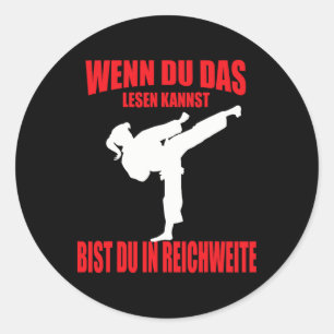 Adesivo Garota engraçada de caratê kickboxing taekwondo