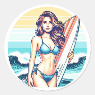 Adesivo Garota Esporte & Surfe