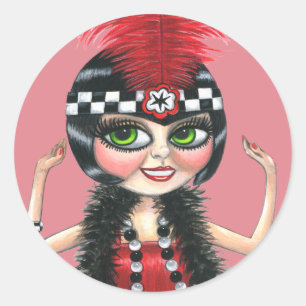 Adesivo Garota Flapper Dançando Aos Vinte Anos