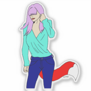 Adesivo garota foxy