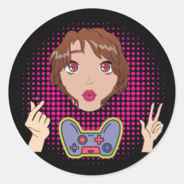 Adesivo garota gamer