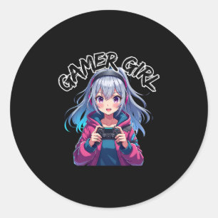 Adesivo Garota Gamer Jogos Anime Vídeo Game Fofas Mulheres