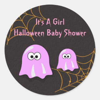 Adesivo Garota Ghost Halloween Chá de fraldas Stickers