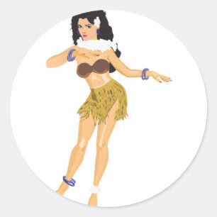Adesivo Garota Hula