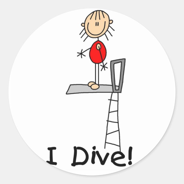 Adesivo Garota I Dive Sticker (Frente)