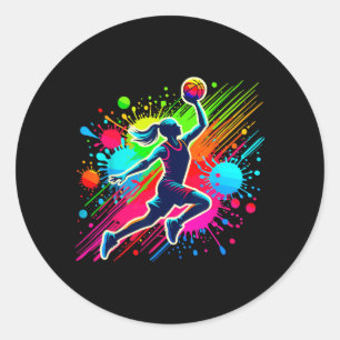 Adesivo Garota Jogadora de Basquete