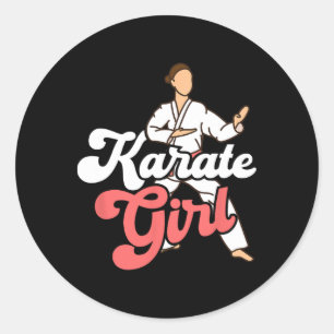 Adesivo Garota Karate Lutadora Autodefesa Karateca