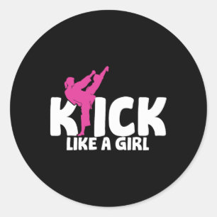 Adesivo Garota Kickboxer Lutadora Kickboxing Artes Marciai