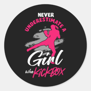 Adesivo Garota Kickboxer Lutadora Kickboxing Mma Esportes 