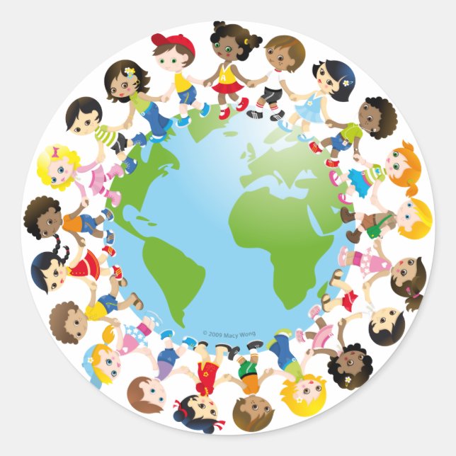 Adesivo Garota mundial (Frente)