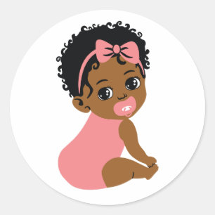 Adesivo Garota Negra Boneca Negra e Vestido