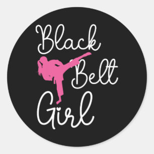 Adesivo Garota Negra - Karate Taekwondo Kung Fu Jiu Jit