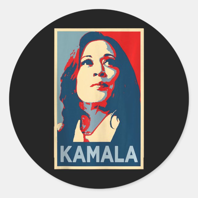 Adesivo Garota Nome Kamala Harris Hope Poster 47 Suppo (Frente)