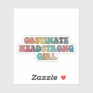 Adesivo Garota Obstinada Vintage