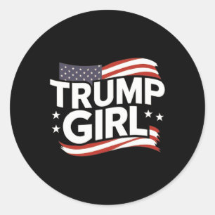 Adesivo Garota Para Donald Trump Lindo Bandeira Trump Mulh