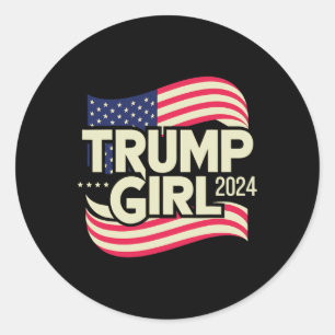 Adesivo Garota Para Donald Trump Lindo Bandeira Trump Mulh