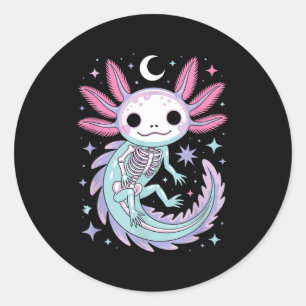 Adesivo Garota pastel goth kawaii cute esqueleto axolote