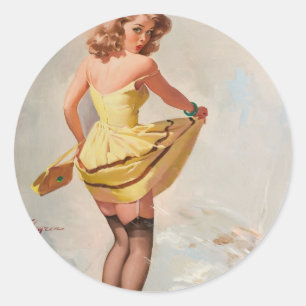 Adesivo Garota Pin-Up de Dia Chuvoso