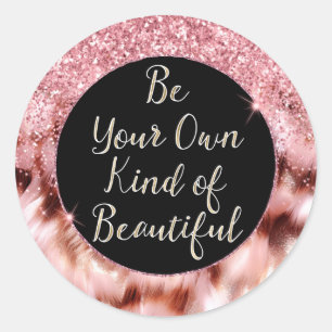 Adesivo Garota Rosa Glitzy Sparkle Dourada Zebra Glitter