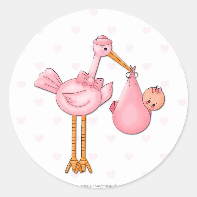 Adesivo Garota Stork Sticker (Frente)