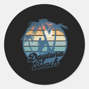 Adesivo Garota Surfista da Praia de Daytona Beach Fl Pôr d