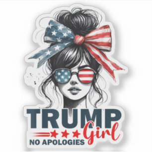 Adesivo Garota Trump Sem Desculpas Trump 2024, Trump 45 47