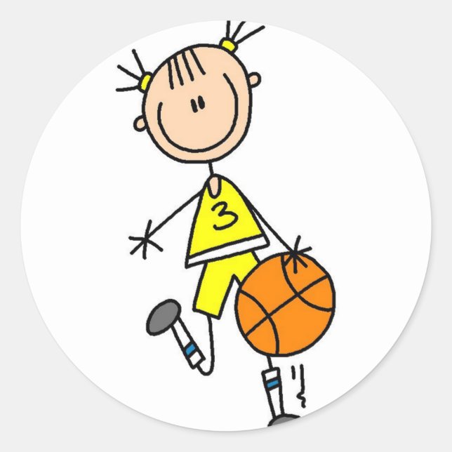 Adesivo Garota Yellow Jersey Basball Sticker (Frente)