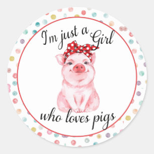 Adesivo Garotas Bonitas Pig Lover Sticker