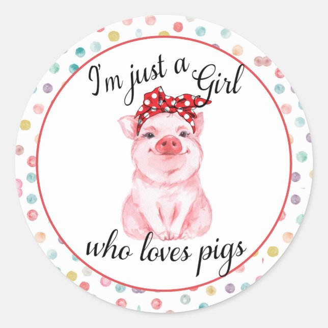 Adesivo Garotas Bonitas Pig Lover Sticker (Frente)
