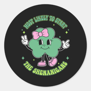 Adesivo Garotas Cute Shamrock Mais Prováveis de Iniciar a