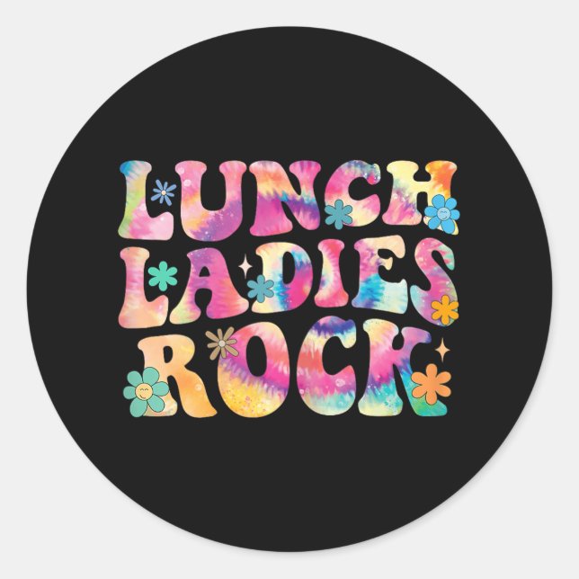 Adesivo Garotas do almoço Rock Tie Dye Cafeteria Crew Groo (Frente)